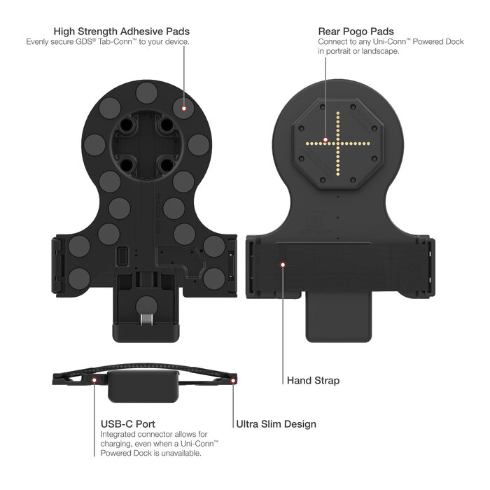 RAM MOUNT RAM-GDS-TABC-B1B Montaggi RAM GDS Tab-Conn per tablet senza custodie - Pad posteriori Pogo