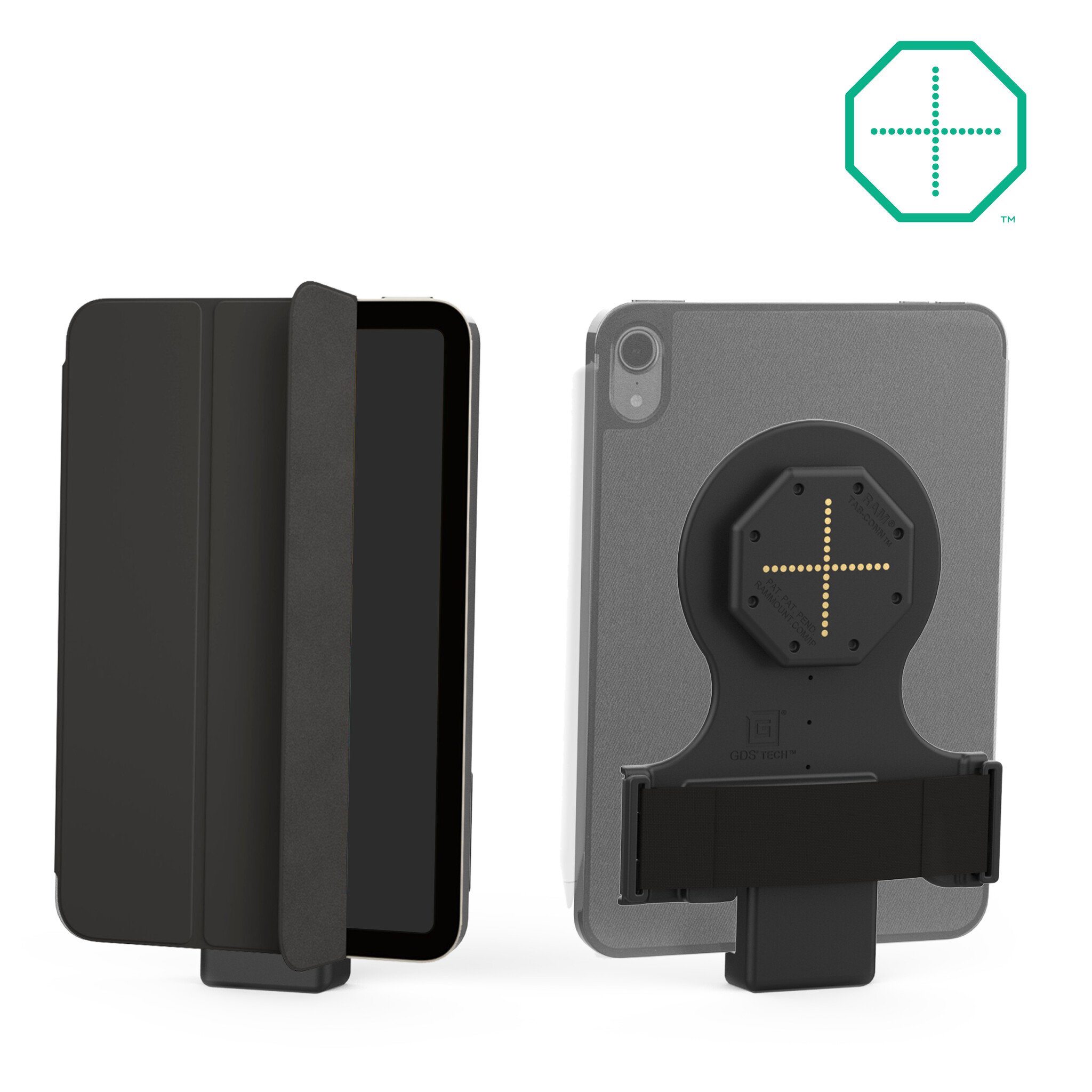 RAM MOUNT RAM-GDS-TABC-F1B RAM monta GDS Tab-Conn para cajas estilo folio - Almohadillas Pogo traseras