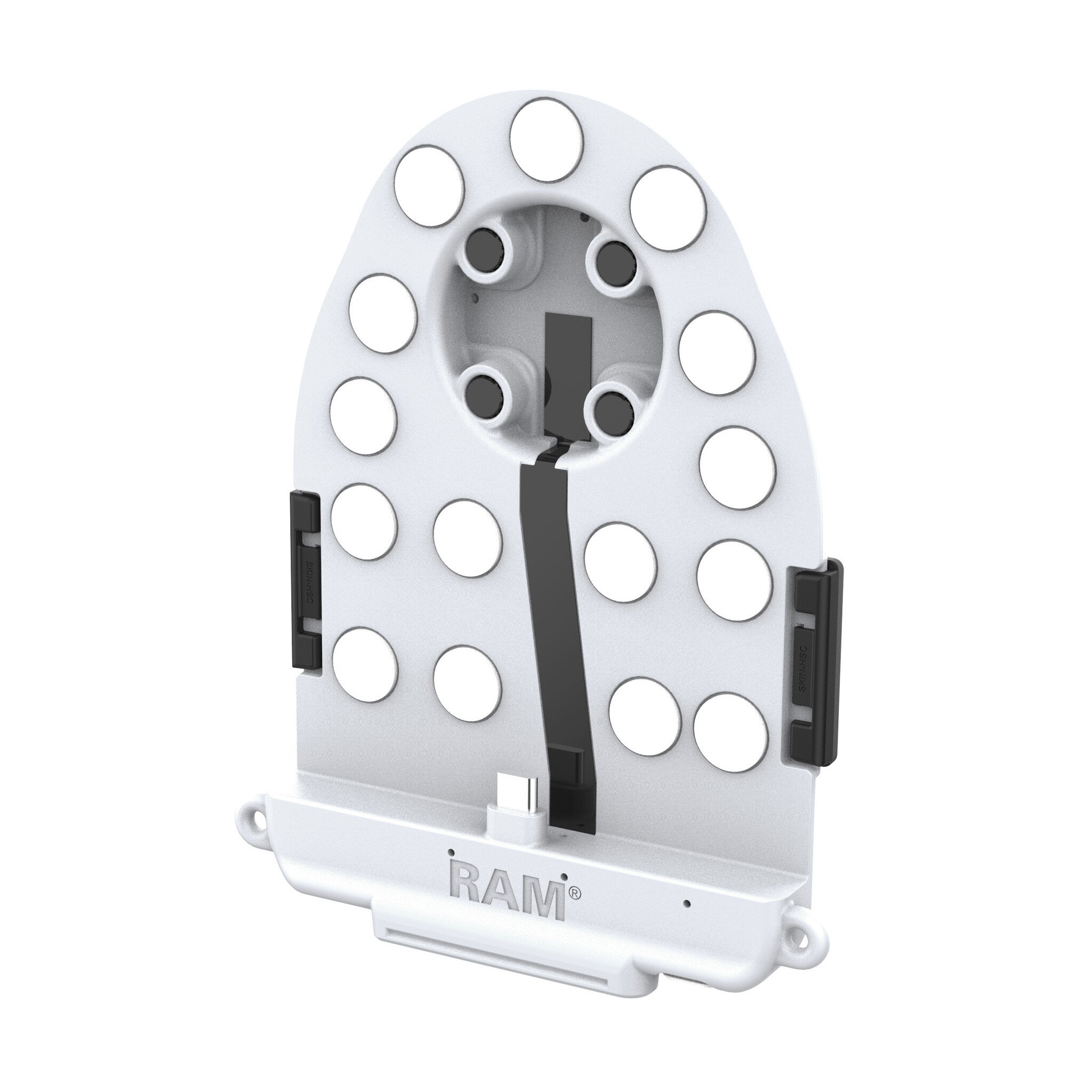 RAM MOUNT RAM-GDS-TABC-F1DB-GRY RAM Mounts GDS Tab-Conn for Folio Style Cases - D Shape & Rear Pogo Pads - Light Gray