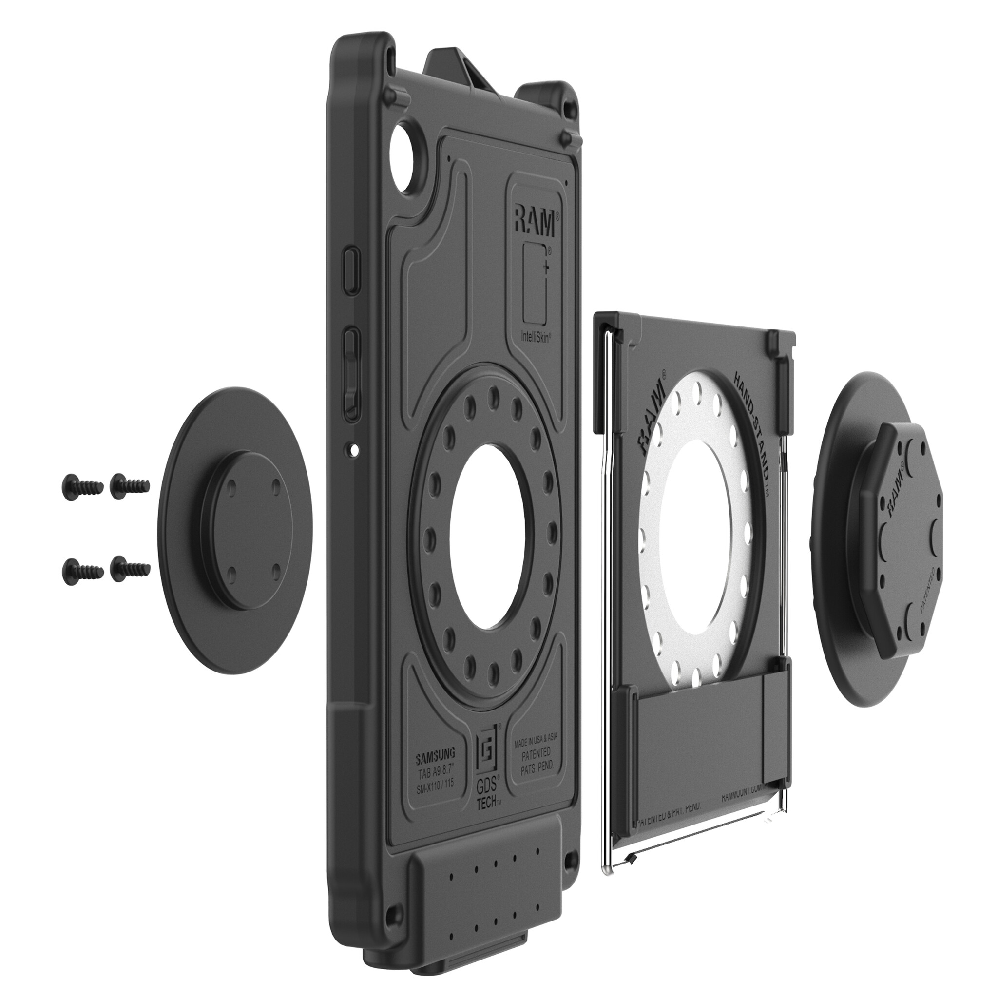 RAM MOUNT RAM-GDS-U1HSKU RAM Mounts GDS Hand-Stand with Uni-Conn Adapter for IntelliSkin Next Gen Cases - Hard- and Thin-Case Series - Screw-Set