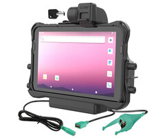 RAM-HOL-HON11PD2-DB9KLU Supports RAM : porte-clÚ (verrouillage Ó clÚ) pour tablette Honeywell ScanPal EDA10A dans un coffre de protection OEM - 5,5 mm DC et double USB-A/DB-Sub-Anschluss
