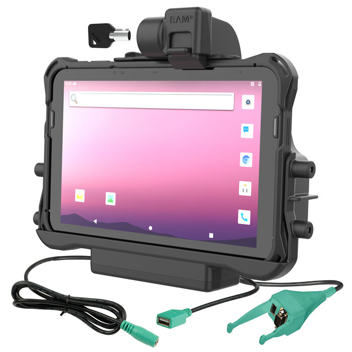 RAM MOUNT RAM-HOL-HON11PD2-DB9KLU RAM montiert Form-Fit-Halter (Key-Locking) f³r Honeywell ScanPal EDA10A Tablet im OEM-Schutzboot û 5,5 mm DC & Dual USB-A/DB-Sub-Anschluss