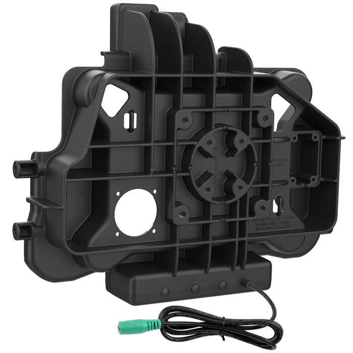 RAM MOUNT RAM-HOL-HON11PKLU RAM Mounts Form-Fit Holder (Key-Locking) for Honeywell ScanPal EDA10A Tablet in OEM Protective Boot - 5.5mm DC Power Supply