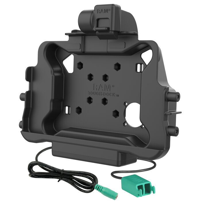 RAM MOUNT RAM-HOL-HON11PD2U RAM Mounts Form-Fit Holder (Latch) for Honeywell ScanPal EDA10A Tablet in OEM Protective Boot - 5.5mm DC & Dual USB-A Connector