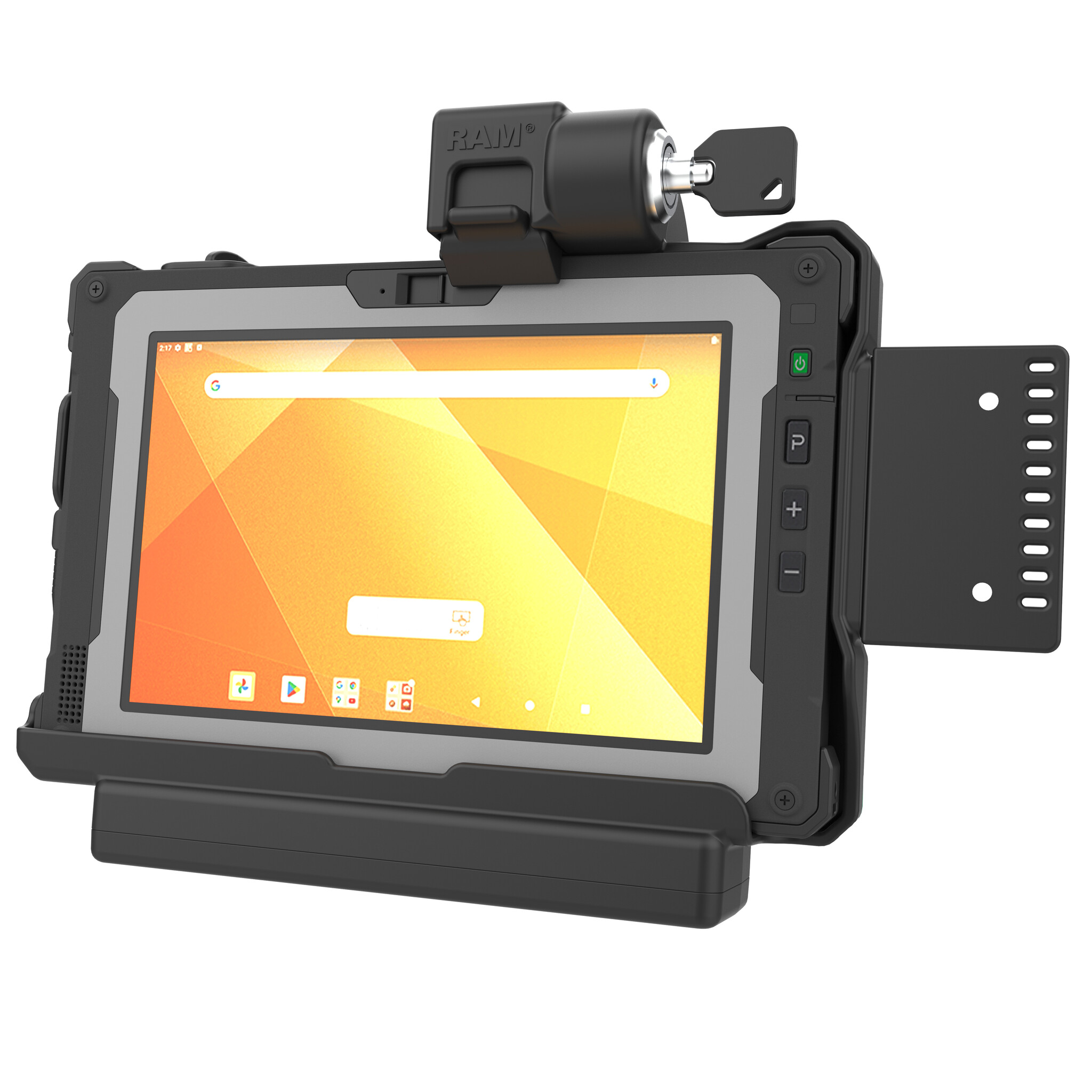 RAM MOUNT RAM-HOL-GE5KLU RAM Mounts Form-Fit Holder (Key-Locking) for Getac ZX80 Rugged Tablet