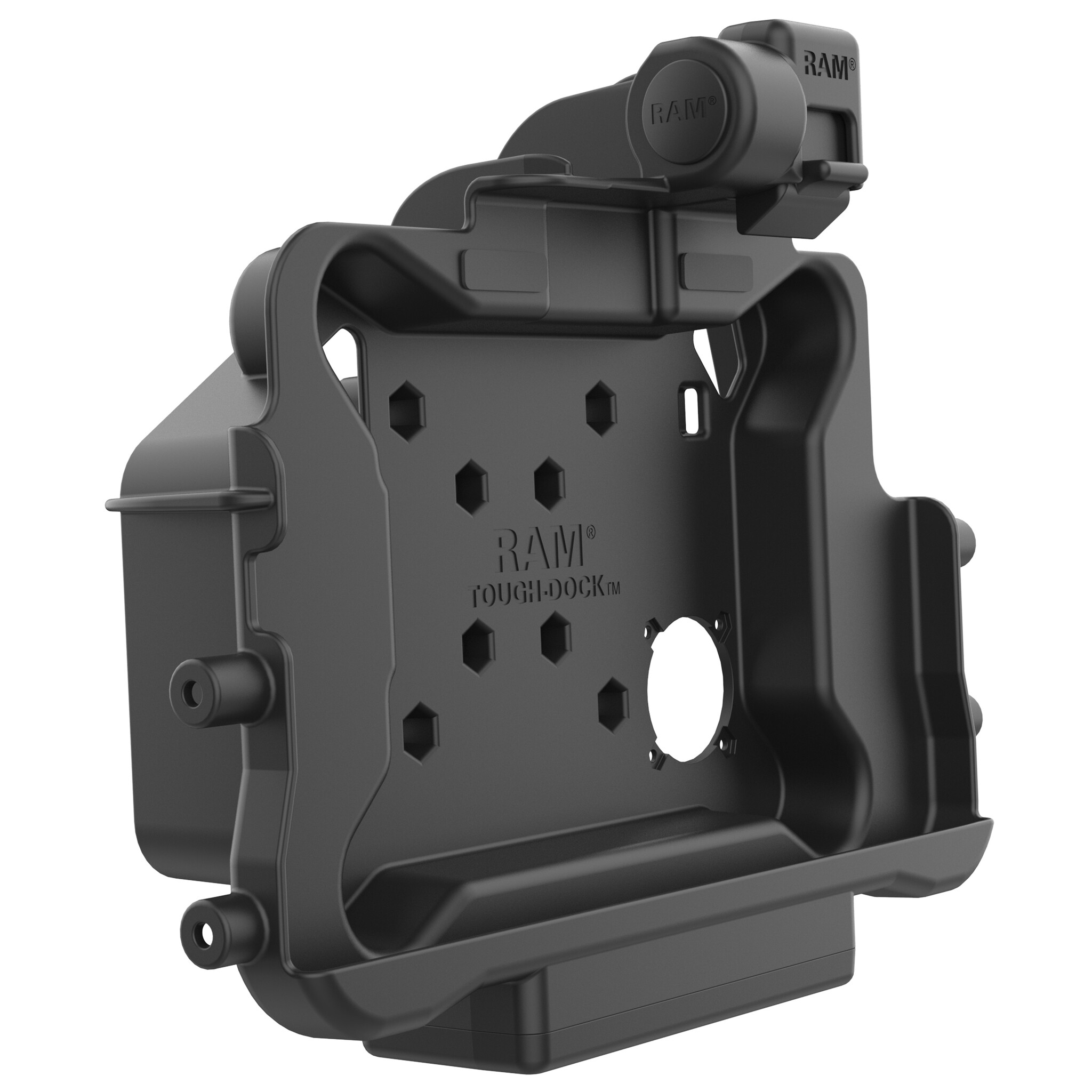 RAM MOUNT RAM-HOL-HON11PD2-DB9U RAM Mounts Form-Fit Holder (Latch) for Honeywell ScanPal EDA10A Tablet in OEM Protective Boot - 5.5mm DC & Dual USB-A/DB-Sub Connector