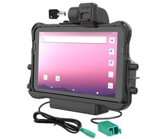 RAM-HOL-HON11PD2KLU RAM fixe un porte-ajustement (verrouillage Ó touche) pour tablette Honeywell ScanPal EDA10A dans un dÚmarrage protecteur OEM - 5,5 mm DC et double connecteur USB-A