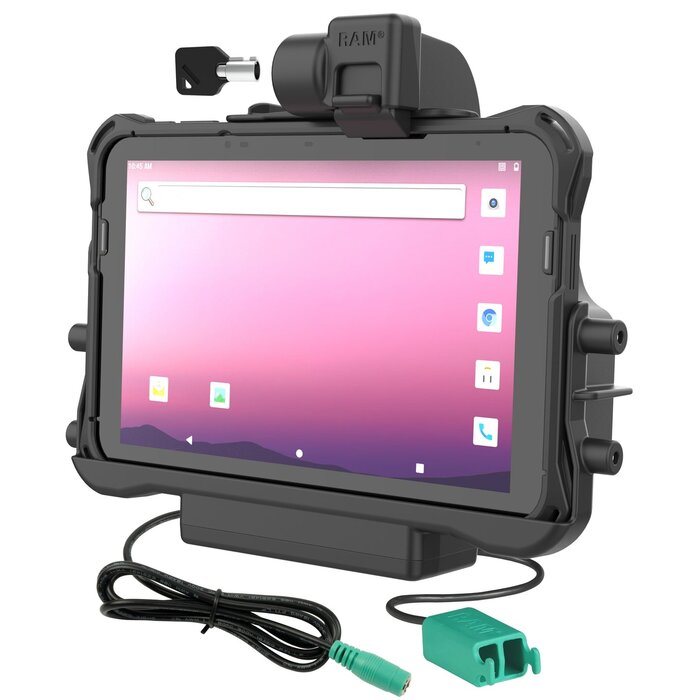 RAM MOUNT RAM-HOL-HON11PD2KLU RAM Mounts Form-Fit Holder (Key-Locking) for Honeywell ScanPal EDA10A Tablet in OEM Protective Boot - 5.5mm DC & Dual USB-A Connector