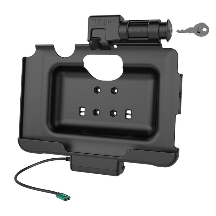RAM MOUNT RAM-HOL-SAM57CPKLU RAM-Halterung (Key-Locking) f³r Samsung Tab Active Pro & Active4 Pro û im OEM/RAM-Sleeve û USB-C-Netzteil