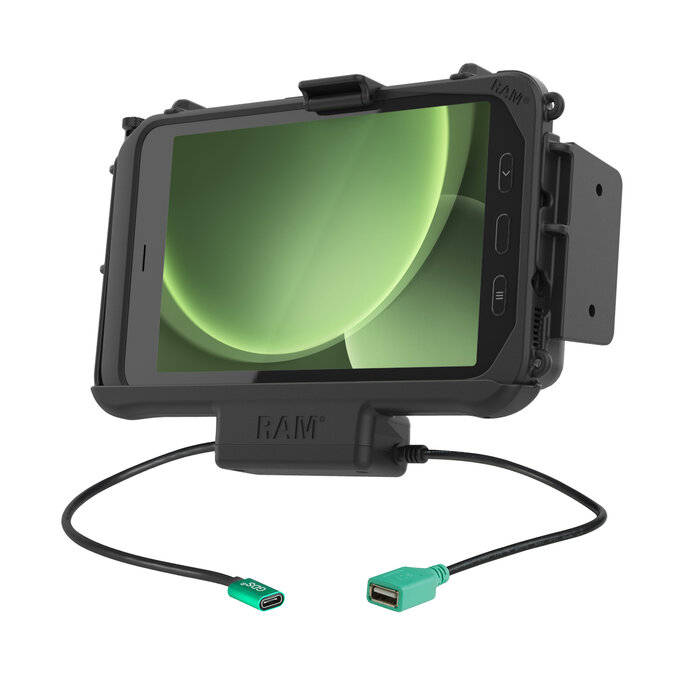 RAM MOUNT RAM-HOL-SAM60CPN-1AU Supporto RAM EZ-Roll'r Modular per Samsung Tab Active3 & Active5 - Nella custodia OEM/RAM - Connettore USB-C & USB-A