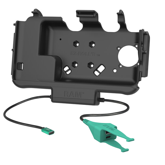 RAM MOUNT RAM-HOL-SAM60CPN-CAU RAM Mounts EZ-Roll'r Modular Holder for Samsung Tab Active3 & Active5 - In OEM/RAM Sleeve - USB-C & USB-C/A Connector