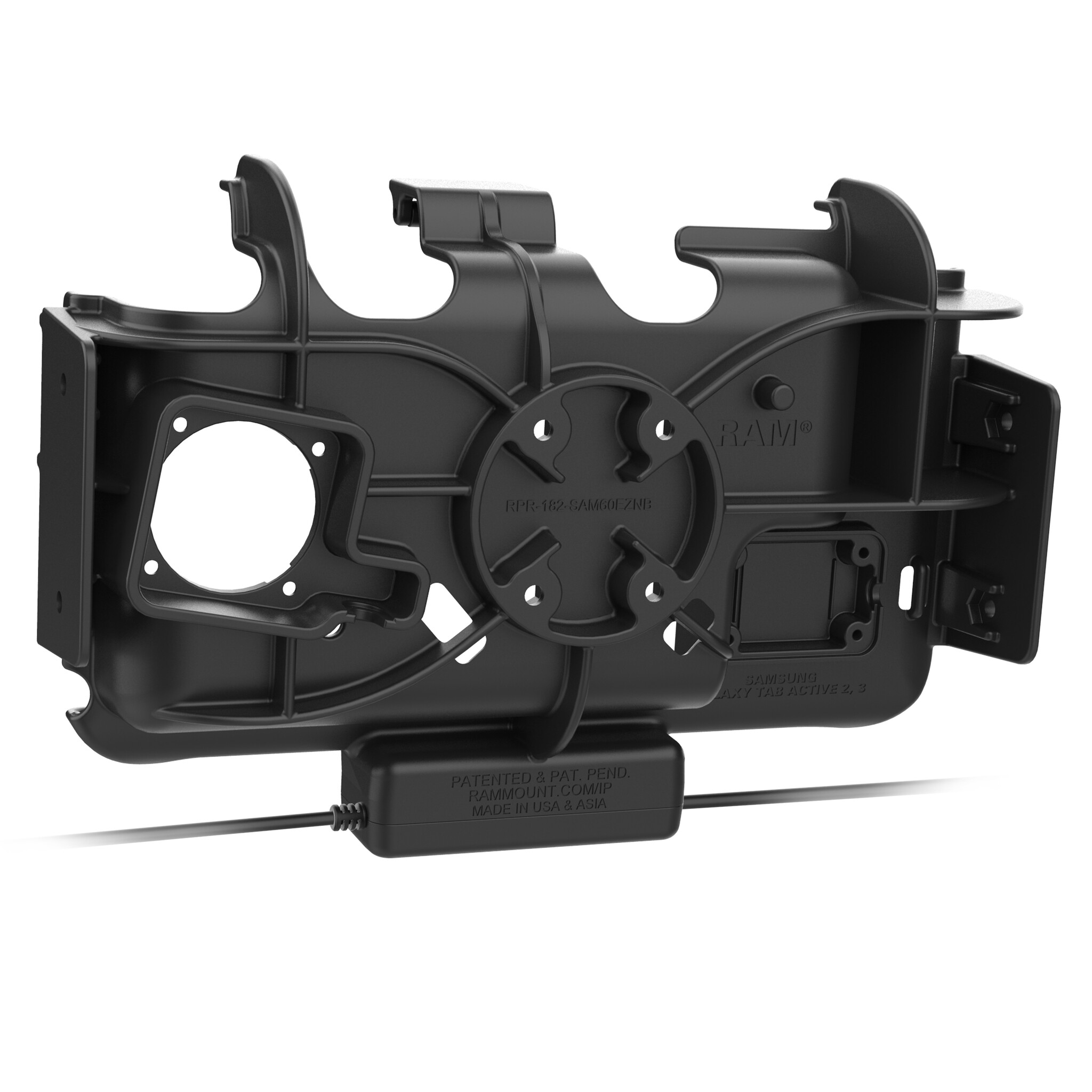 RAM MOUNT RAM-HOL-SAM60CPN-CAU RAM-montage van EZ-Roll'r modulaire houder voor Samsung Tab Active3 & Active5 - in OEM/RAM-hoes - USB-C & USB-C/A-connector