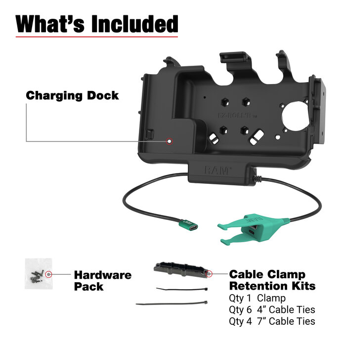 RAM MOUNT RAM-HOL-SAM60CPN-CAU RAM Mounts EZ-Roll'r Modular Holder for Samsung Tab Active3 & Active5 - In OEM/RAM Sleeve - USB-C & USB-C/A Connector