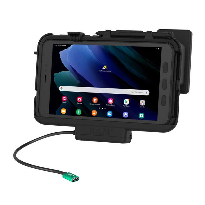 RAM MOUNT RAM-HOL-SAM60CP-OT1U RAM Mounts EZ-Roll'r houder voor Samsung Tab Active3 - In OtterBox uniVERSE behuizing - USB-C connector