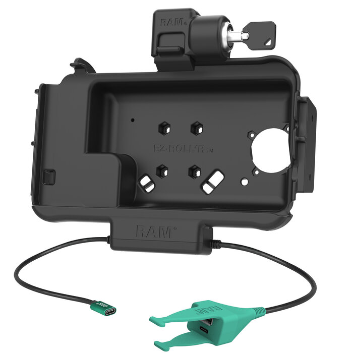 RAM MOUNT RAM-HOL-SAM58CPKLN-CAU RAM Mounts Modular Form-Fit Holder (Key-Locking) for Samsung Tab Active3 & Active5 - In OEM/RAM Sleeve - USB-C & USB-C/A Connector