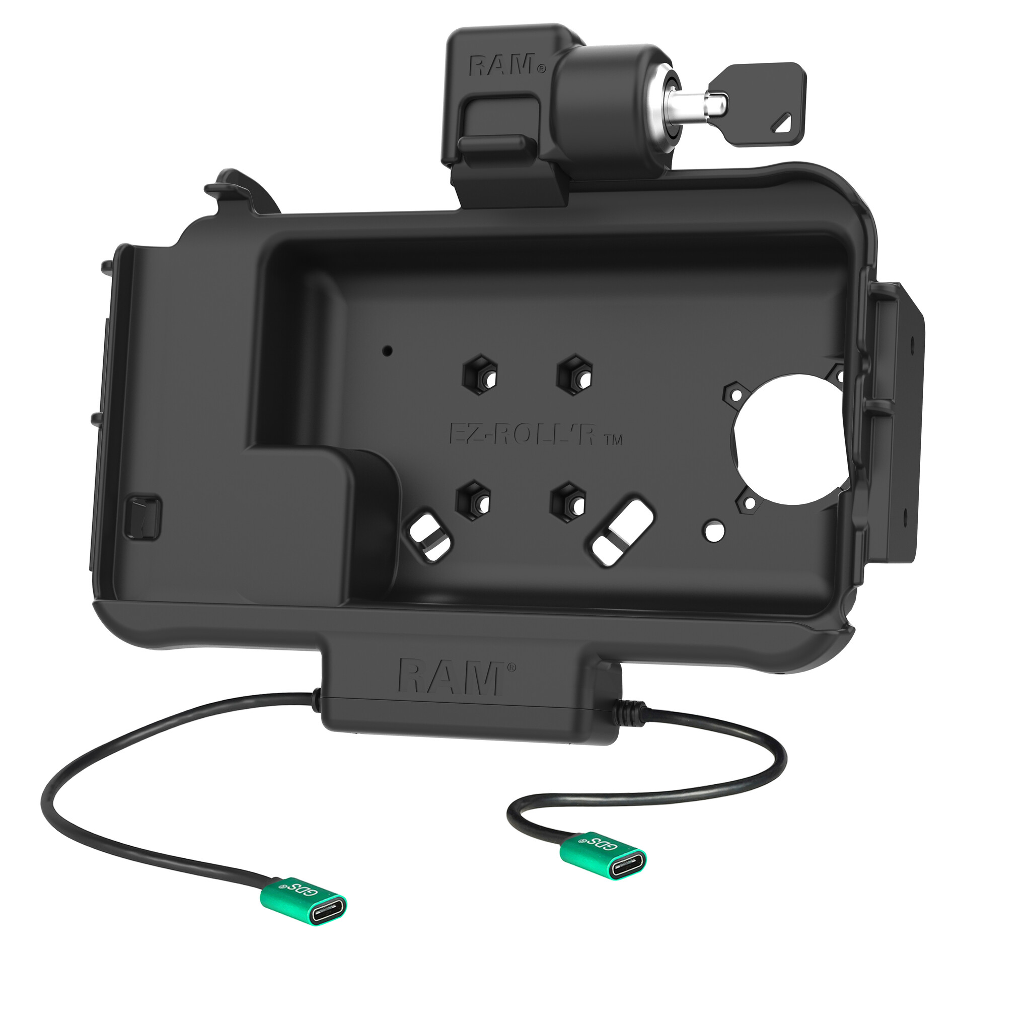 RAM MOUNT RAM-HOL-SAM58CPKLN-CU RAM montiert modularen Formanpassungshalter (Key-Locking) f³r Samsung Tab Active3 & Active5 û in OEM/RAM-H³lle û USB-C-Strom- und Datenanschluss