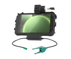 RAM-HOL-SAM58CPKLT-RJ45AU RAM Mounts Form-Fit Low Profile Holder (Key-Locking) for Samsung Tab Active3 & Active5 - In OEM/RAM Sleeve - USB-C & Dual USB-A & RJ45(Ethernet) Connector