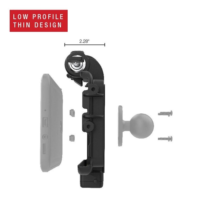 RAM MOUNT RAM-HOL-SAM58CPKLT-RJ45AU RAM Mounts Form-Fit Low Profile Holder (Key-Locking) for Samsung Tab Active3 & Active5 - In OEM/RAM Sleeve - USB-C & Dual USB-A & RJ45(Ethernet) Connector