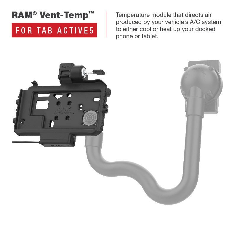 RAM MOUNT RAM-HOL-SAM58CPKLTU Supports RAM Porte-filtre Ó profil bas ajustÚ (verrouillage de clÚ) pour Samsung Tab Active3 & Active5 - Dans la pochette OEM/RAM - Connecteur USB-C