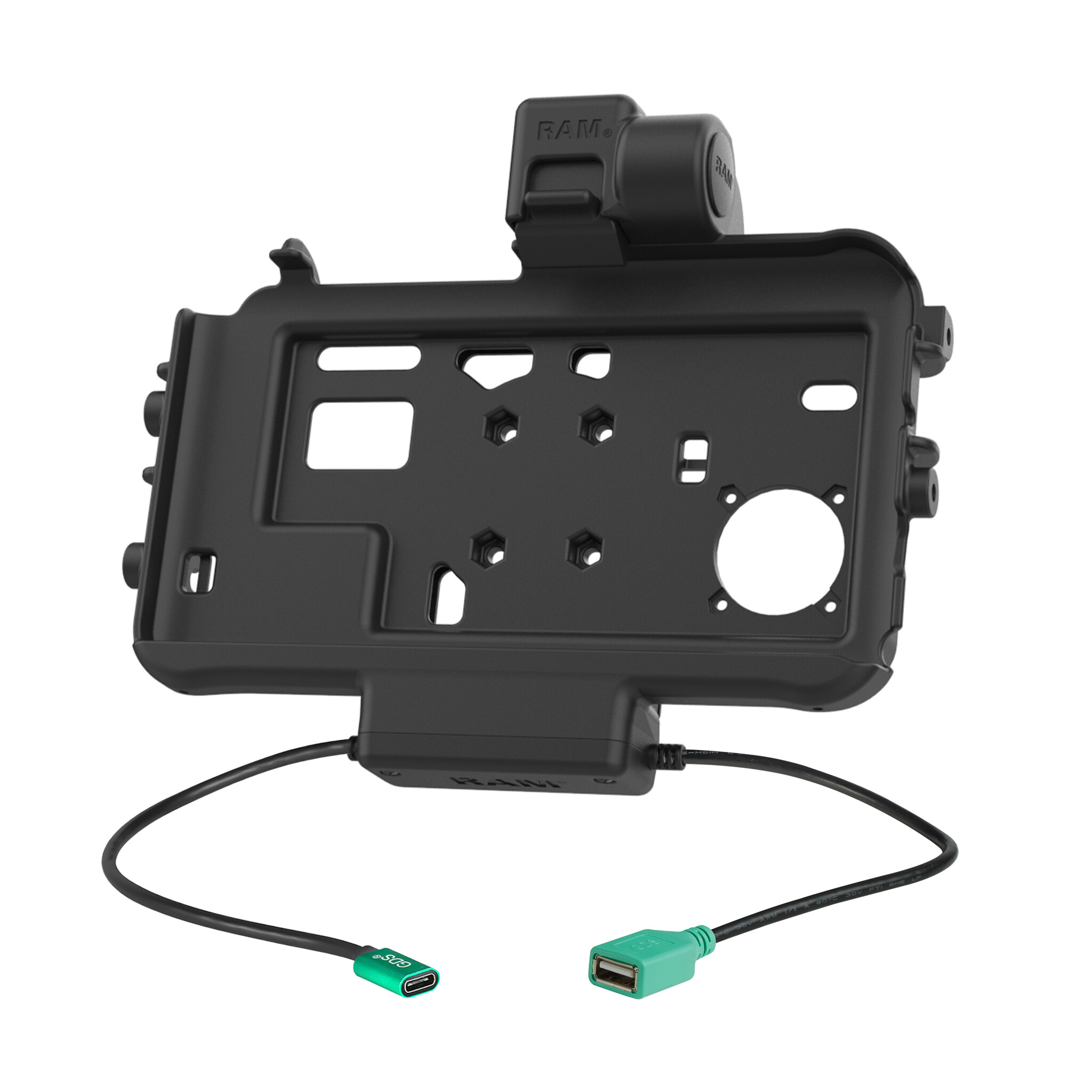 RAM MOUNT RAM-HOL-SAM58CPT-1AU RAM Mounts Form-Fit Low Profile Holder (Latch) for Samsung Tab Active3 & Active5 - In OEM/RAM Sleeve - USB-C & USB-A Connector