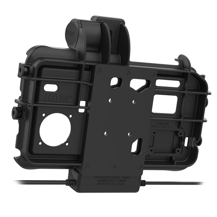 RAM MOUNT RAM-HOL-SAM58CPT-1AU RAM Mounts Form-Fit Low Profile Holder (Latch) for Samsung Tab Active3 & Active5 - In OEM/RAM Sleeve - USB-C & USB-A Connector
