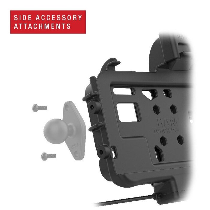 RAM MOUNT RAM-HOL-SAM58CPT-1AU RAM Mounts Form-Fit Low Profile Holder (Latch) for Samsung Tab Active3 & Active5 - In OEM/RAM Sleeve - USB-C & USB-A Connector