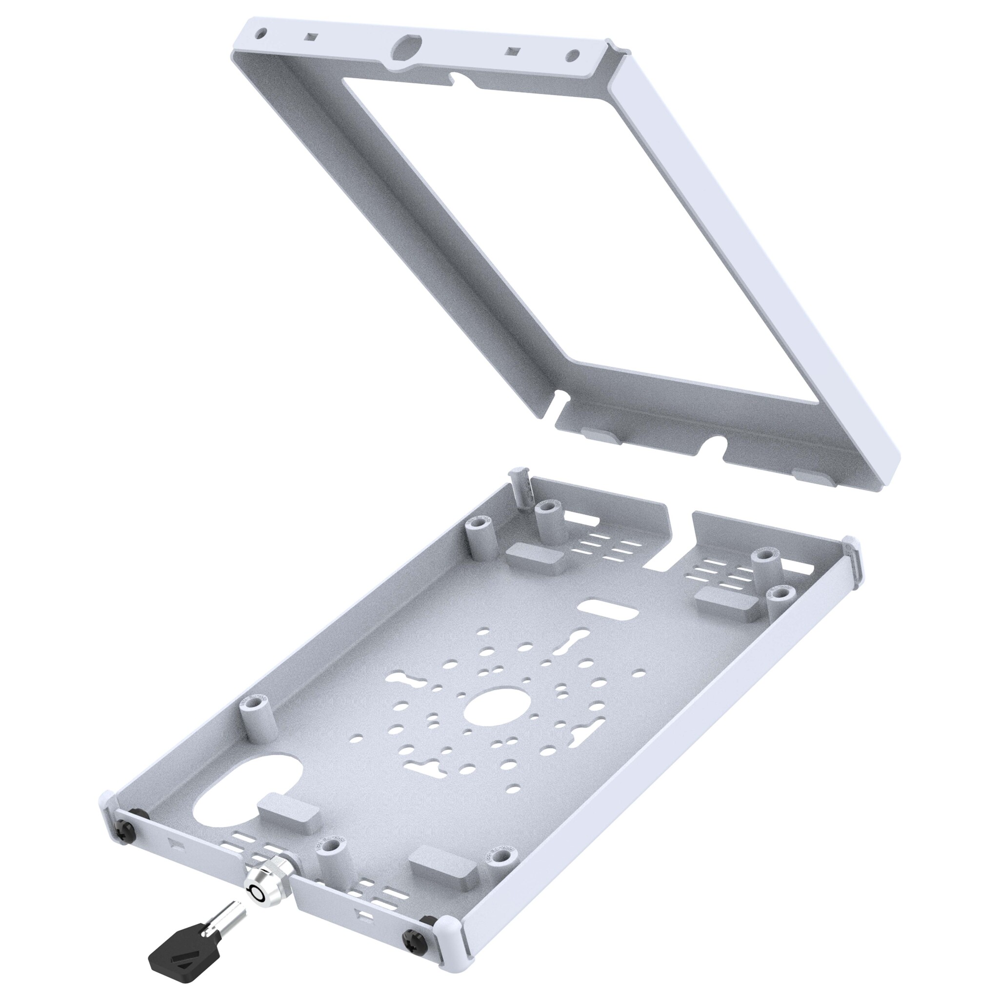 RAM MOUNT RAM-TE-AP36-GRY ┐Soportes de RAM en la caja segura? para Apple iPad mini (A17 Pro) y mini 6 - Lock-Lock, varios orificios con patrones, gris claro