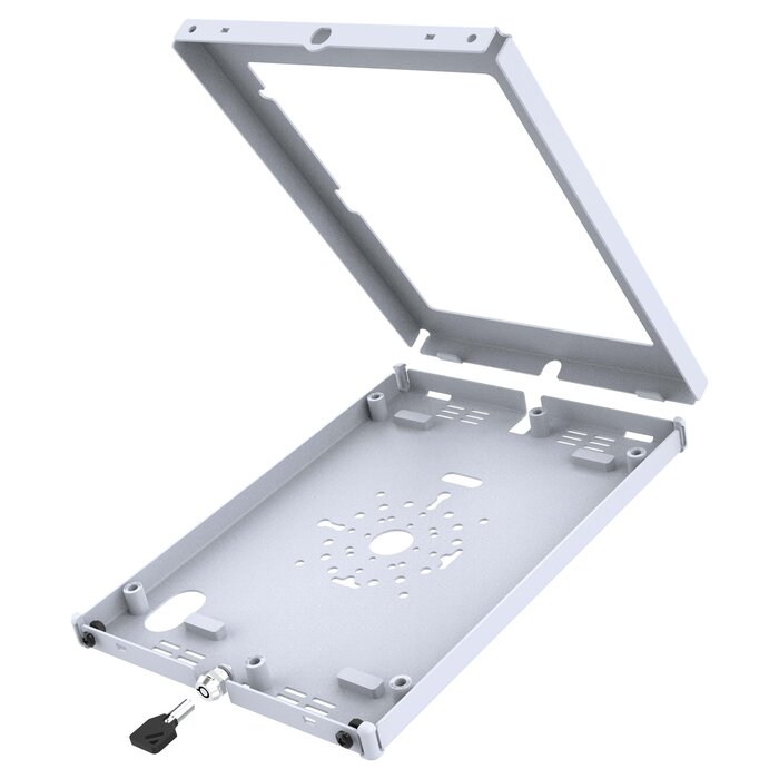 RAM MOUNT RAM-TE-AP47-GRY ┐Soportes de RAM en la caja segura? para iPad Pro 13 (M4), Air 13 (M2 y M3) y Pro 12.9 - Key-Lock, patr¾n de varios agujeros, gris claro