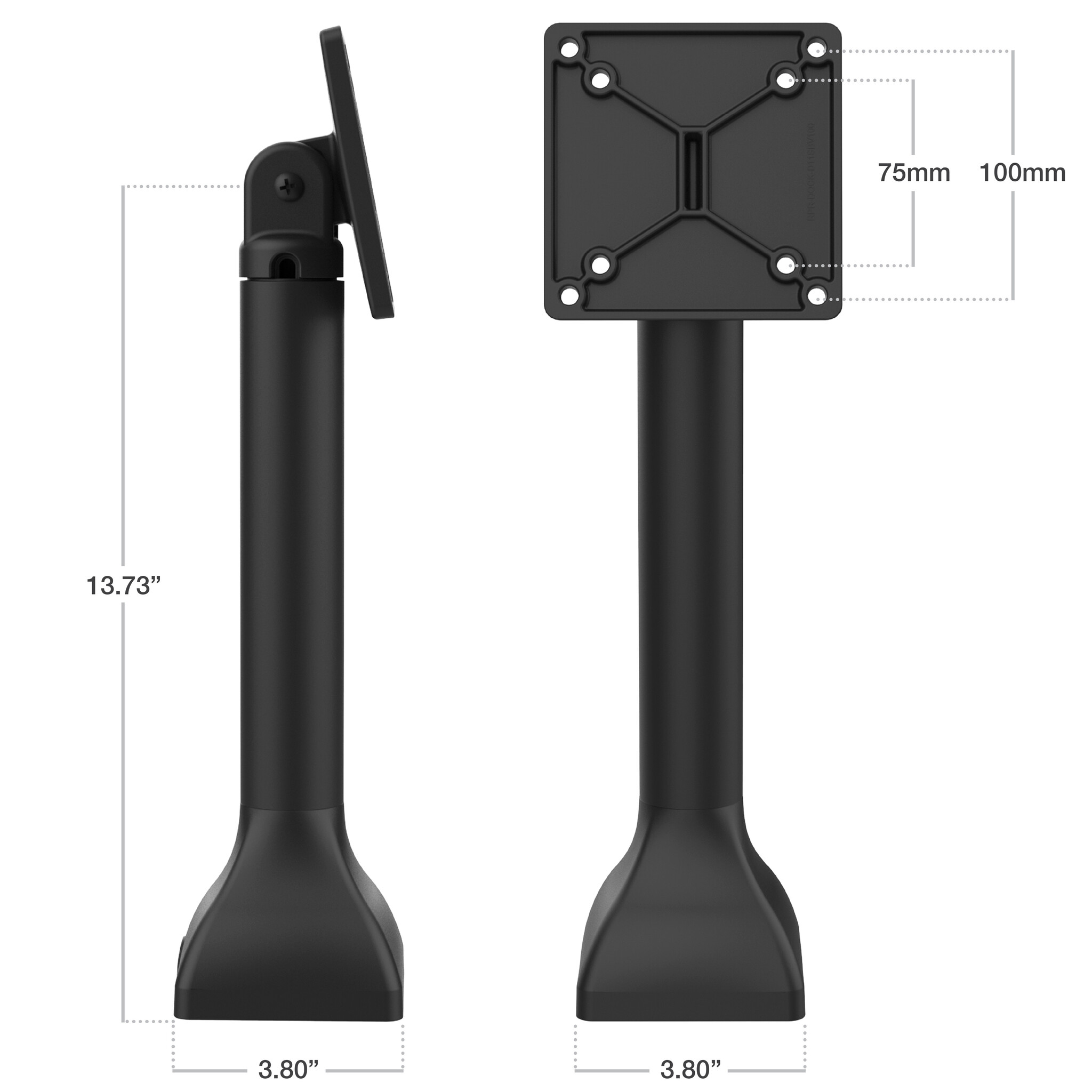 RAM MOUNT RAP-D11-14-V100 RAM montiert 14' Sockelhalterung mit 100 mm und 75 mm VESA-Mustern