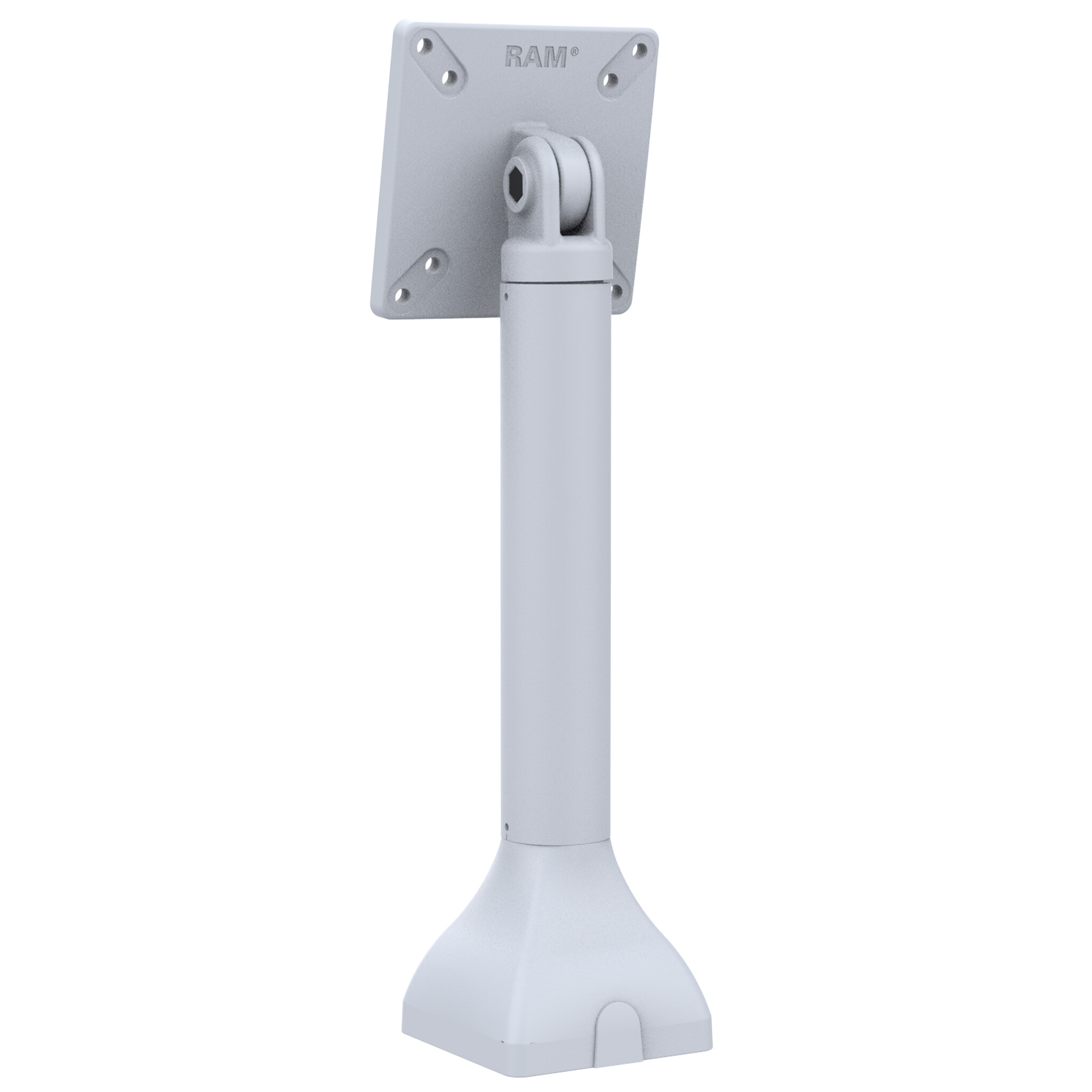 RAM MOUNT RAP-D11-14-V100-GRY RAM Mounts 14' Pedestal Mount with 100 mm & 75 mm VESA Patterns - light gray