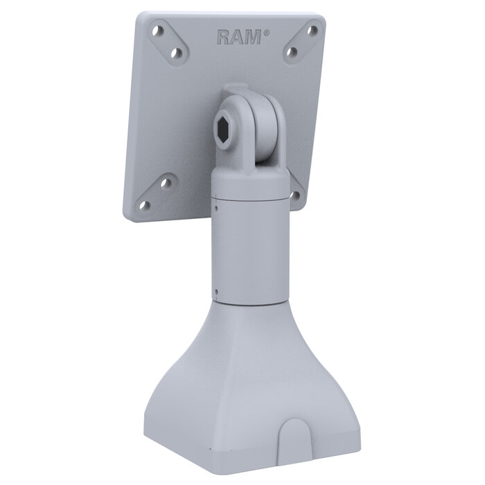 RAM MOUNT RAP-D11-7-V100-GRY RAM monta un supporto a piedistallo da 7' con motivi VESA da 100mm e 75mm - grigio chiaro