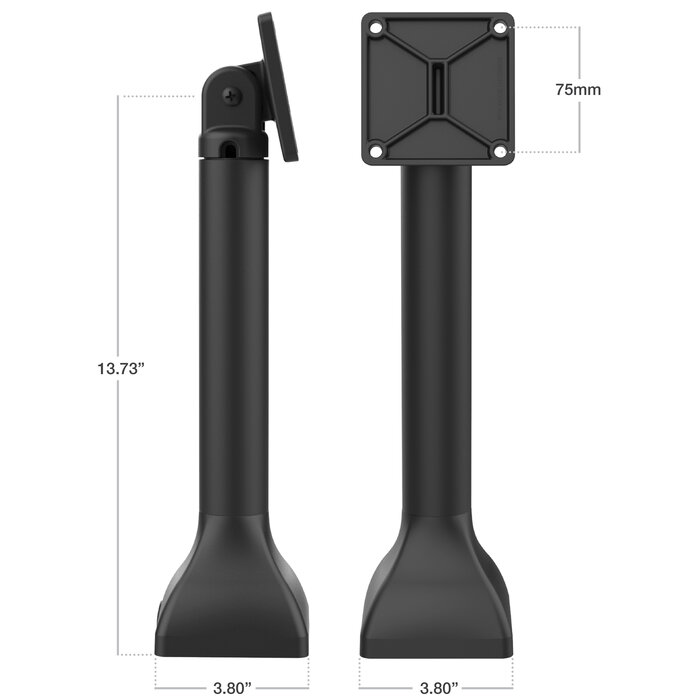 RAM MOUNT RAP-D11-14-V75 RAM Mounts 14' Pedestal Mount with 75 mm VESA Pattern