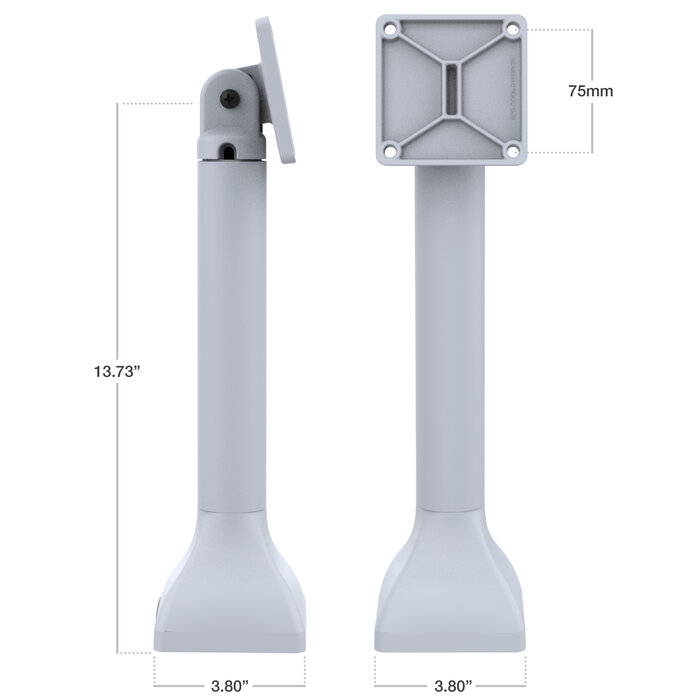RAM MOUNT RAP-D11-14-V75-GRY RAM monta un soporte de pedestal de 14' con patr¾n VESA de 75 mm - gris claro