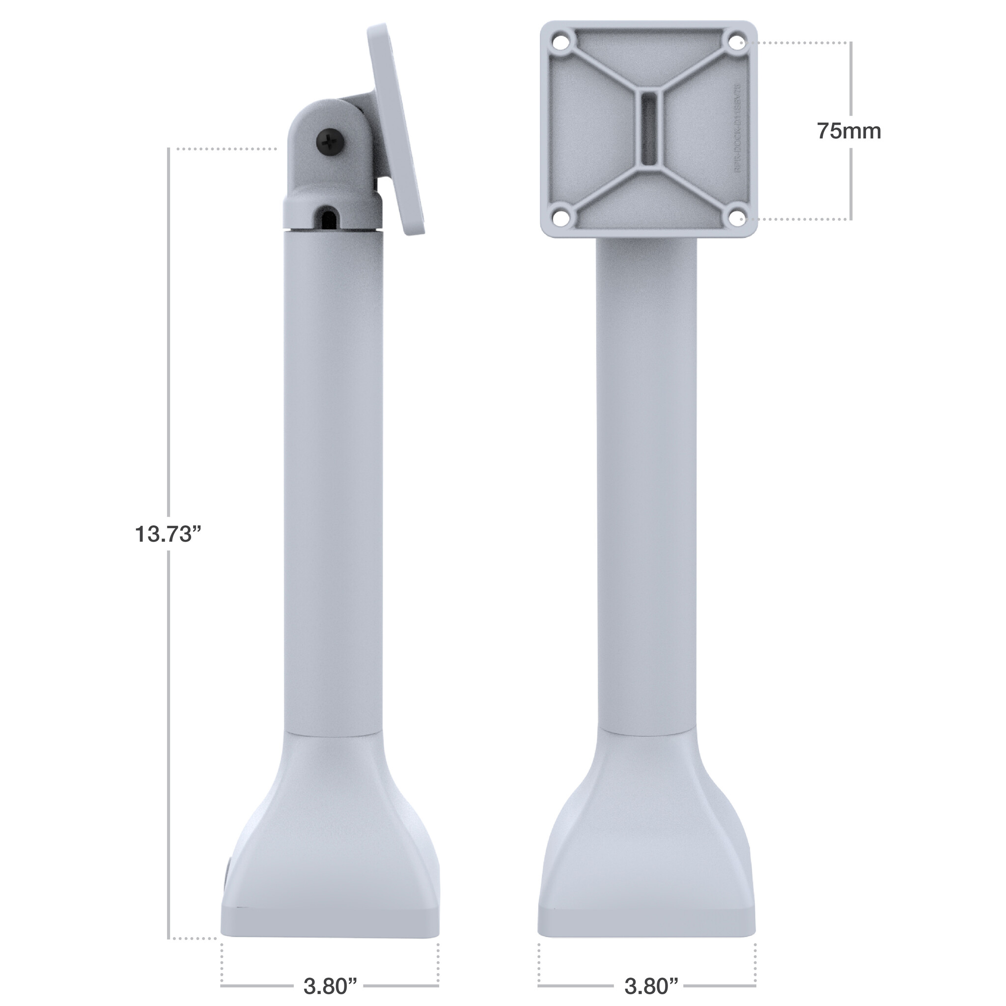 RAM MOUNT RAP-D11-14-V75-GRY RAM Mounts 14' Pedestal Mount with 75 mm VESA Pattern - light gray
