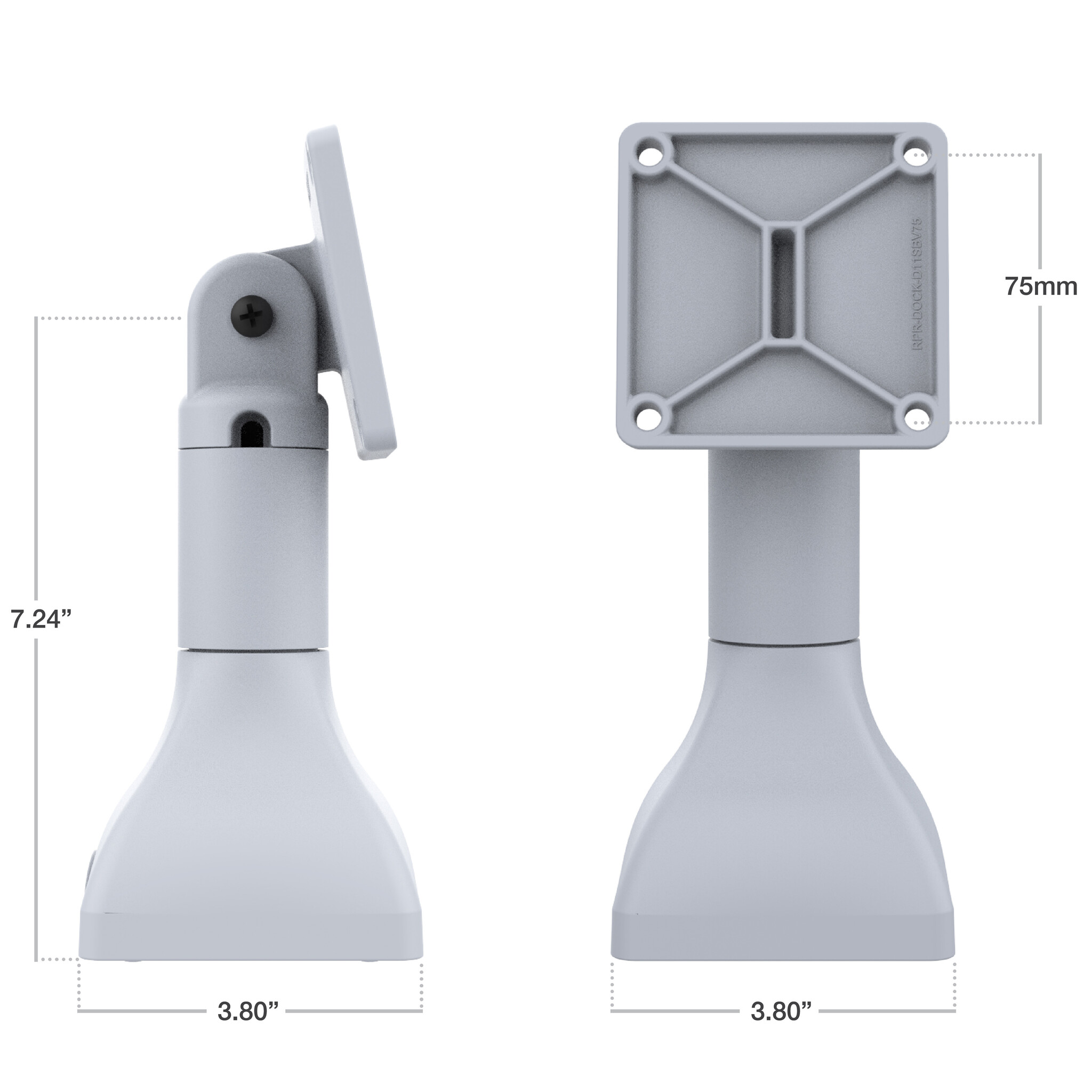 RAM MOUNT RAP-D11-7-V75-GRY RAM montiert 7' Sockelhalterung mit 75 mm VESA-Muster û hellgrau