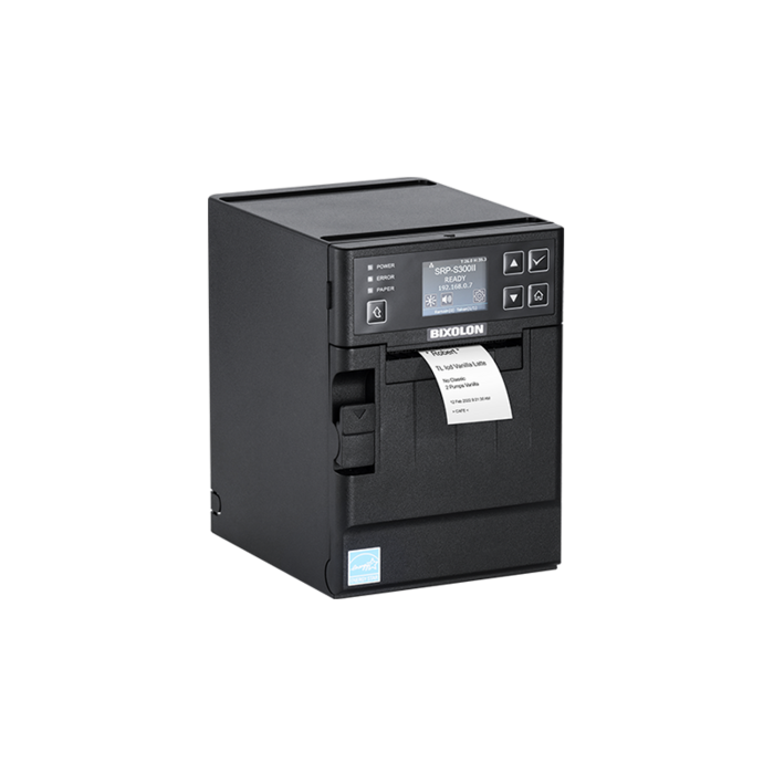 BIXOLON Bixolon SRP-S300II, 8 puntos/mm (203 ppp), pantalla, USB, Ethernet, Wi-Fi, USB, negro, Flash: 256 MB