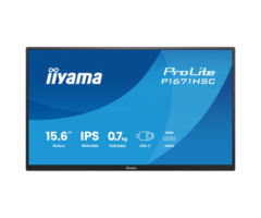 IIYAMA iiyama ProLite P1671HSC-B1, Leather Cover, 39.6 cm (15,6''), Full HD, USB-C, kit, black