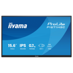 P1671HSC-B1 iiyama ProLite P1671HSC-B1, custodia in pelle, 39,6 cm (15,6''), Full HD, USB-C, kit, nero