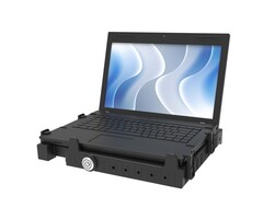 RAM-234-7 RAM Mounts Tough-Tray? III Spring Loaded Laptop Tray - for most 10'-17' Laptops, 4-Hole AMPS Connection
