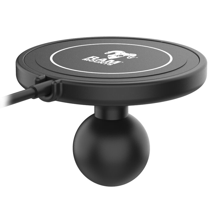RAM MOUNT RAP-B-202-AP-MAG-1-W2MU RAM Mounts Ball Adapter with RAM« Qi2 15W Wireless Charger - B-Ball (1')