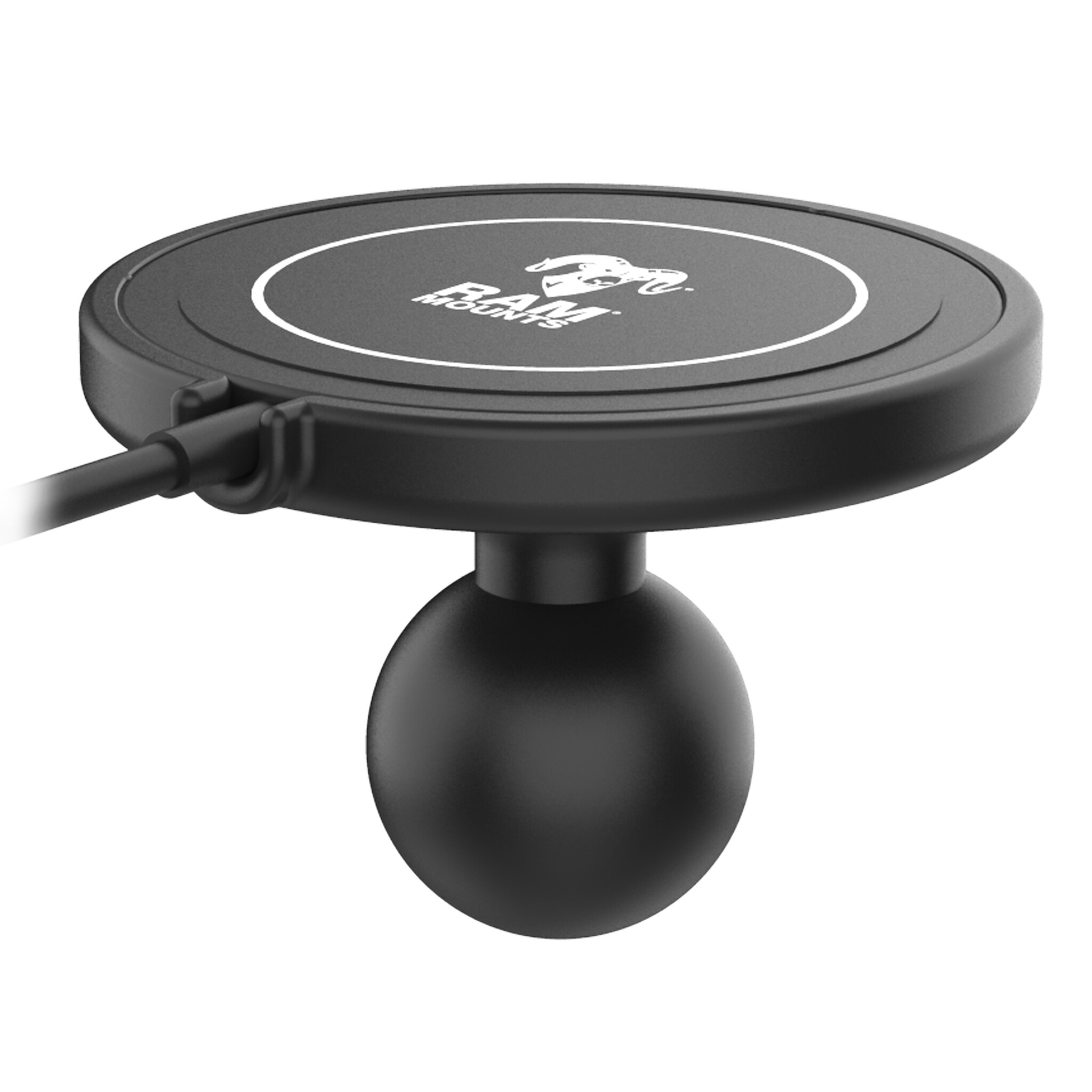 RAM MOUNT RAP-B-202-AP-MAG-1-W2MU RAM montiert Kugeladapter mit RAM« Qi2 15W kabelloses Ladegerät – B-Ball (1')