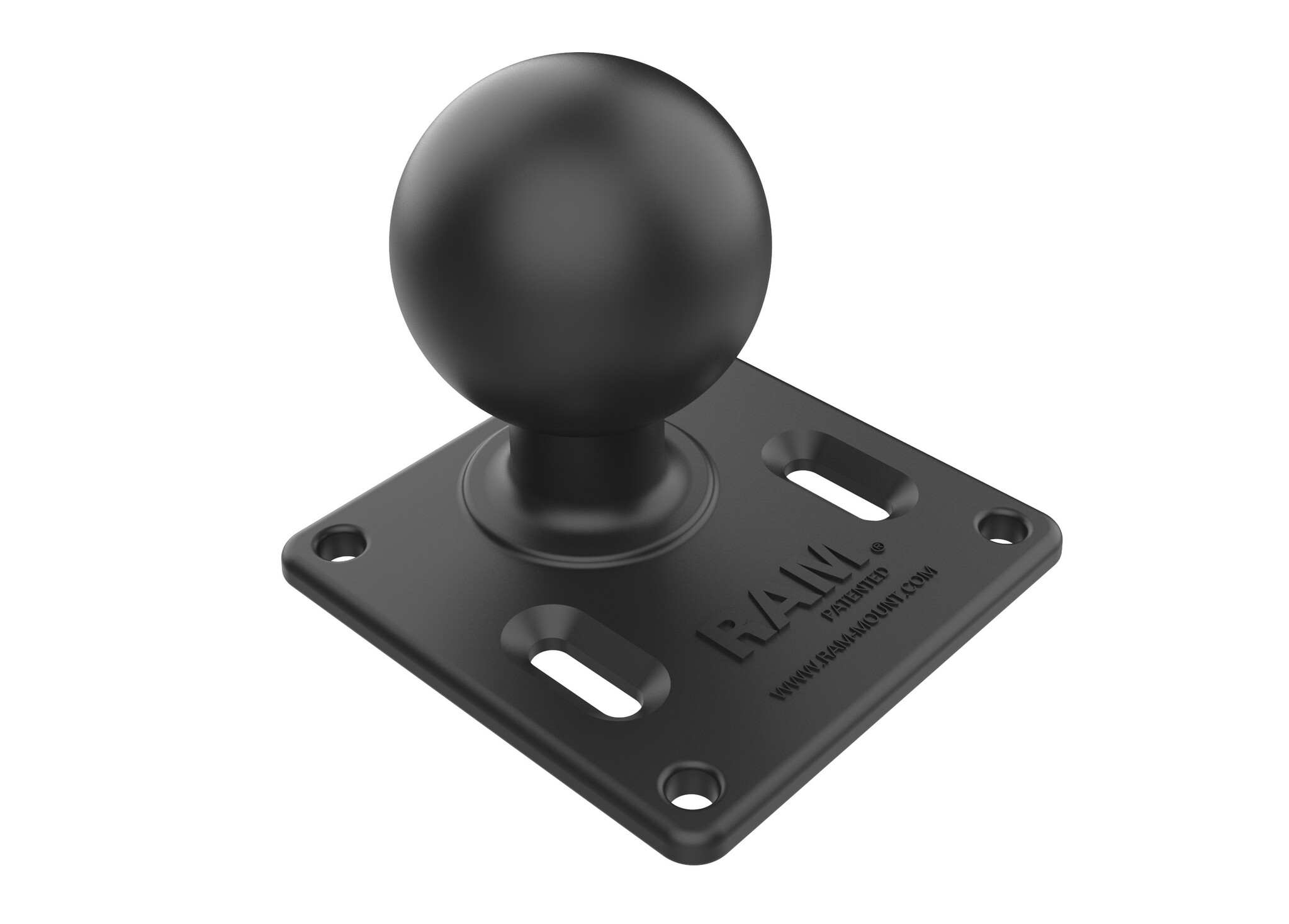 RAM MOUNT RAM-D-2461U-IN1 RAM montiert VESA-Platte 3,625' quadratisch mit stahlverstärktem Pfosten – D-Ball (2,25'), 75 x 75 mm Lochmuster