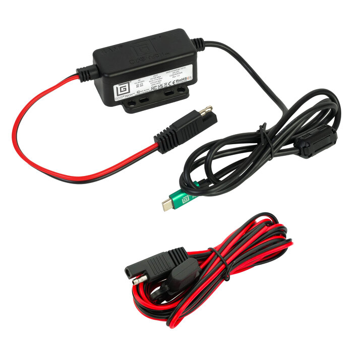 RAM MOUNT RAM-GDS-CHARGE-V21CU Caricabatterie RAM Mounts GDS con cablaggio fisso - Connettori SAE/a filo libero - Ingresso 10-30 V CC - Uscita 5-12 V CC - 25 W - Power Delivery - Connettore USB-C