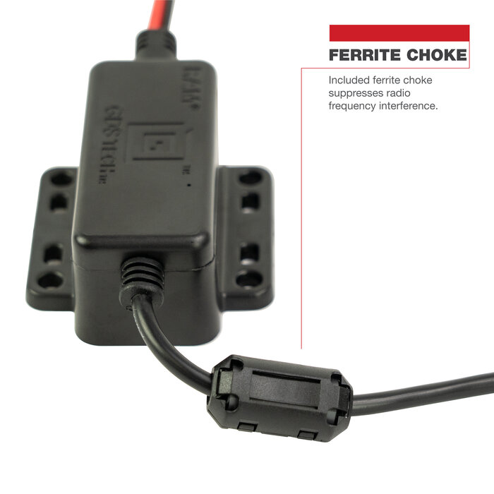 RAM MOUNT RAM-GDS-CHARGE-V21CU RAM monteert GDS Hardwire-Lader - SAE/open draaduiteinden - 10-30V DC-ingang - 5-12V DC-uitgang - 25W - Stroomafvoer - USB-C-connector