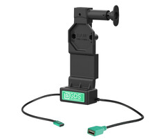 RAM-GDS-DOCK-U4CDU RAM bevestigt GDS Uni-Conn oplaaddock met ontgrendelingsknop - 2-gat AMPS - USB-C & USB-A Connector - schroefset