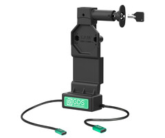 RAM-GDS-DOCKL-U4CP-CU Station de charge RAM Mounts GDS Uni-Conn (verrouillage par clé) avec bouton de déverrouillage - 2 trous AMPS - Connecteur USB-C et USB-C - Kit de vis