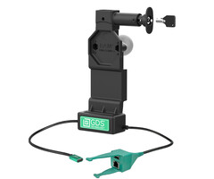 RAM-GDS-DOCKL-U4CP-RJ45AU RAM bevestigt GDS Uni-Conn oplaaddock (key-locking) met ontgrendelingsknop - 2-gats AMPS - USB-C & USB-A/RJ45 connector - schroefset