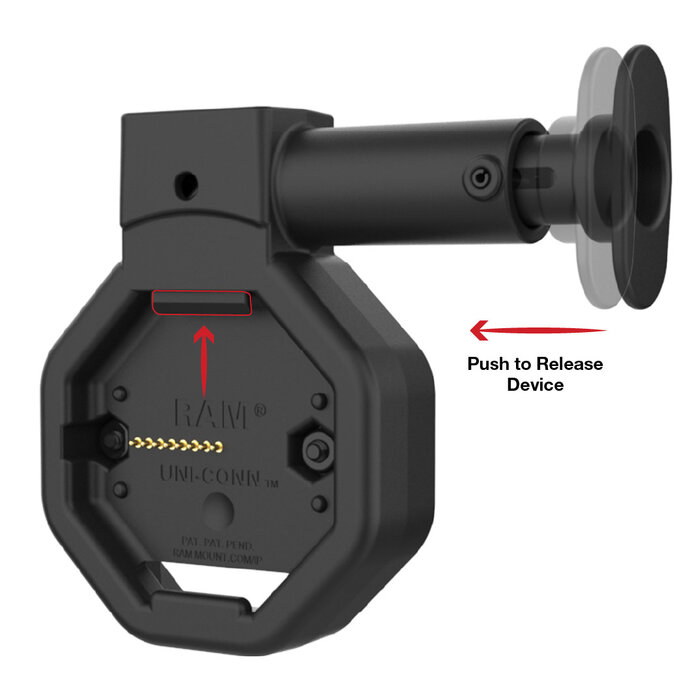 RAM MOUNT RAM-GDS-DOCK-U5CPU GDS Uni-Conn betriebenes USB-C-Dock mit Entriegelungsknopf