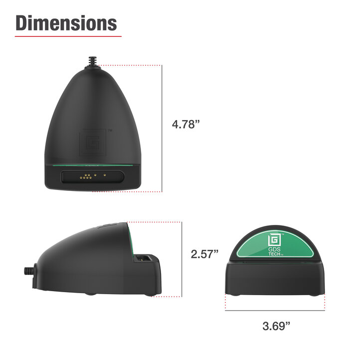 RAM MOUNT RAM-GDS-DOCK-D9U Supporto da scrivania RAM Mounts GDS (a basso profilo) con Power Delivery per tablet (di grandi dimensioni) - In custodia protettiva IntelliSkin - Connettore USB-C