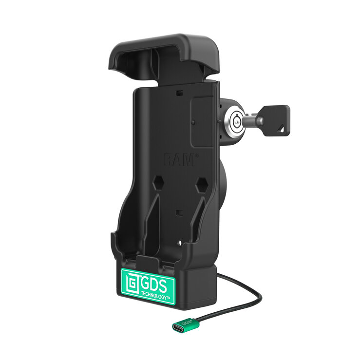 RAM MOUNT RAM-GDS-DOCKL-V15-CU RAM montiert GDS Powered Locking Vehicle Dock für Honeywell CT37 (in IntelliSkin Schutzhülle) - USB-C-Netzteil - 2-Loch AMPS - GDS-Technologie